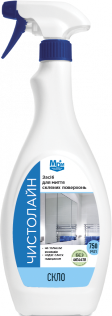 Засіб для миття скла ЧИСТОЛАЙН Скло, 0,75 мл